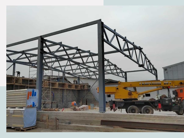 Строительство цехов в Балтийске