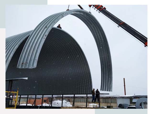 Полукруглые ангары в Балтийске