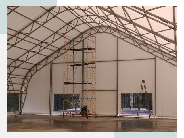 Шатровые ангары в Балтийске