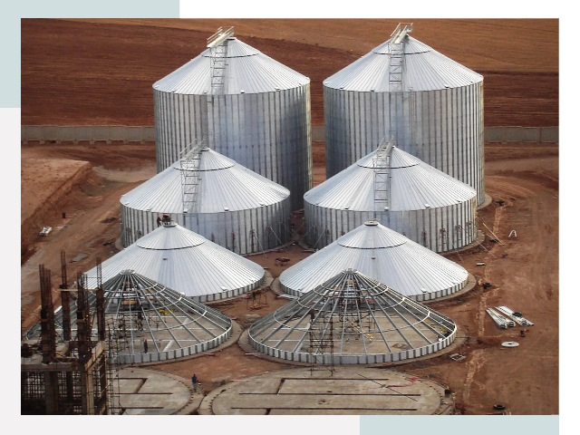 Строительство зерновых силосов в Балтийске