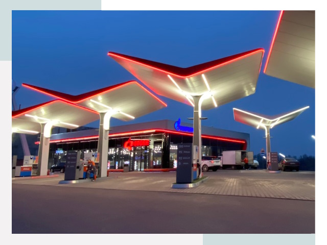 Навесы для АЗС в Балтийске