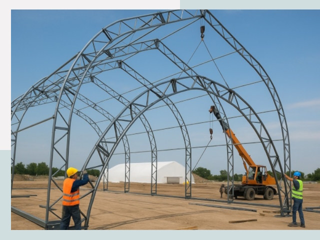 Монтаж ангаров в Балтийске от 612 руб. - Надежно и быстро